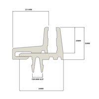 64-090-0 MODULAR SOLUTIONS PANEL CLAMP INSERT<BRE>45 SERIES PANEL HOLDER, 8'